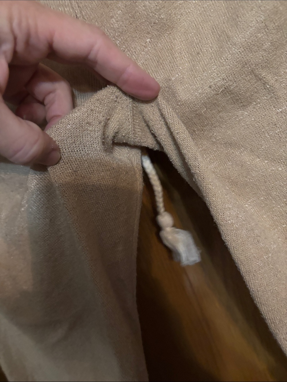 Spell Beige Gold Drawstring Ruched Leggings - Picture 5 of 6